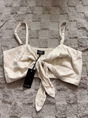 Cream Tie-Front Camisole